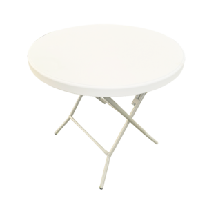 MESA PLEGABLE CIRCULAR BLANCA