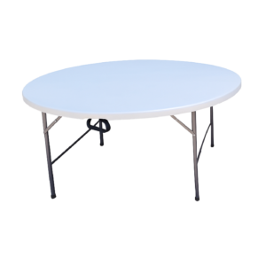 MESA PLEGABLE CIRCULAR BLANCA REDONDA 1.52 MTRS