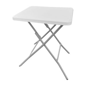 MESA PLEGABLE CUADRADA BLANCA