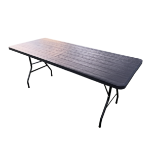 MESA PLEGABLE NEGRA 1.80 METRS